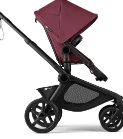 Bugaboo Kangaroo Complete Single-to-Double Stroller + Bassinet (One Box) - Black / Dark Cherry / Dark Cherry