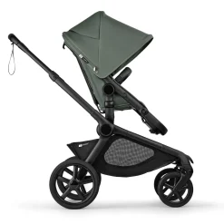 Bugaboo Kangaroo Complete Stroller + Turtle Air Shield By Nuna Travel System Bundle - Black / Forest Green / Forest Green / Black
