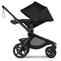 Bugaboo Kangaroo Complete Stroller + Turtle Air Shield By Nuna Travel System Bundle - Black / Midnight Black / Midnight Black / Black