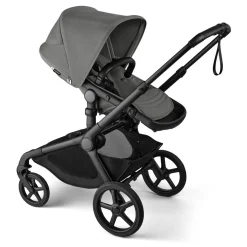 Bugaboo Kangaroo Complete Stroller + Turtle Air Shield By Nuna Travel System Bundle - Black / Moon Grey / Moon Grey / Black