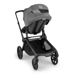 Bugaboo Kangaroo Complete Stroller + Turtle Air Shield By Nuna Travel System Bundle - Black / Moon Grey / Moon Grey / Black