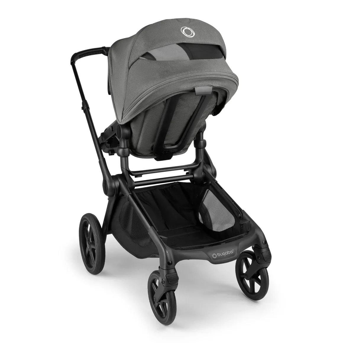 Bugaboo Kangaroo Complete Stroller + Turtle Air Shield By Nuna Travel System Bundle - Black / Moon Grey / Moon Grey / Black