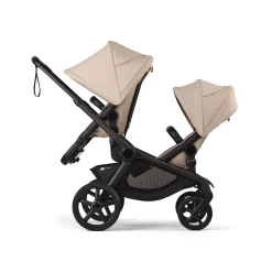 Bugaboo Kangaroo Double Seat Stroller - Black / Desert Taupe / Desert Taupe