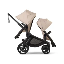 Bugaboo Kangaroo Double Seat Stroller - Black / Desert Taupe / Desert Taupe