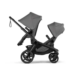 Bugaboo Kangaroo Double Seat Stroller - Black / Moon Grey / Moon Grey