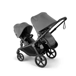 Bugaboo Kangaroo Double Seat Stroller - Black / Moon Grey / Moon Grey
