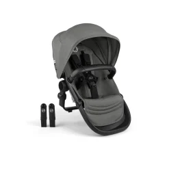 Bugaboo Kangaroo Double Seat Stroller - Black / Moon Grey / Moon Grey