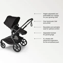 Bugaboo Kangaroo Seat Complete Stroller - Black / Desert Taupe / Desert Taupe