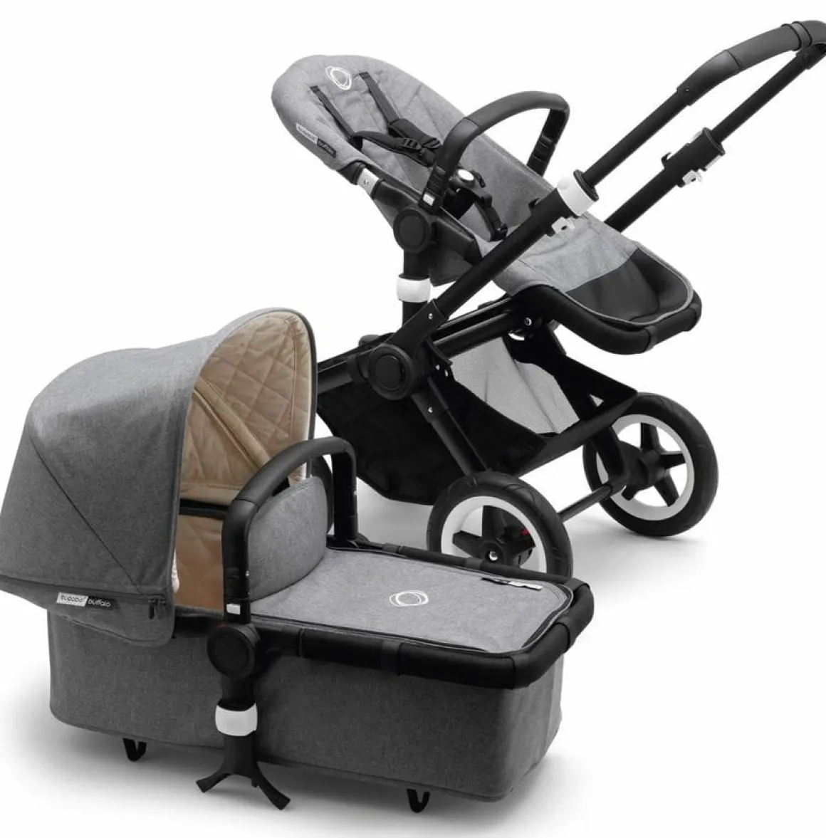 Bugaboo OPEN BOX Buffalo Classic Plus Stroller - Grey Melange