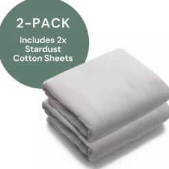 Bugaboo Stardust Cotton Playard Sheet (2 Pack) - Mineral White