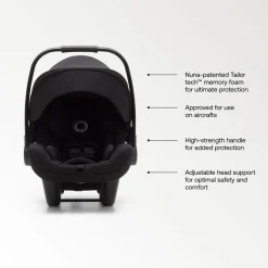 Bugaboo Turtle Air Shield By Nuna Infant Car Seat + Base - Black