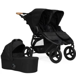 Bumbleride Indie Twin Stroller + One Bassinet Bundle - Black