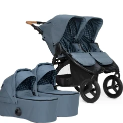 Bumbleride Indie Twin Stroller + Two Bassinet Bundle - Ocean