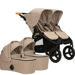 Bumbleride Indie Twin Stroller + Two Bassinet Bundle - Sand
