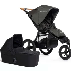Bumbleride Speed Jogging Stroller + Bassinet Bundle - Storm / Black