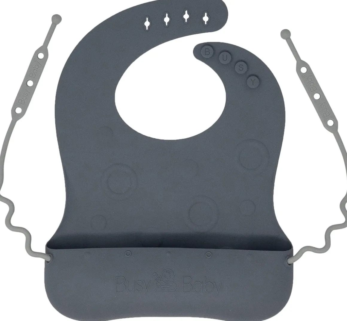 Busy Baby Bungee Bib - Pewter