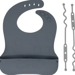 Busy Baby Bungee Bib - Pewter
