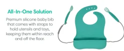 Busy Baby Bungee Bib - Pewter