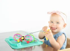 Busy Baby Mat with 2 Tethers - Pink