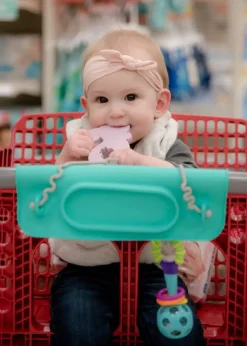Busy Baby Mat with 2 Tethers - Pink