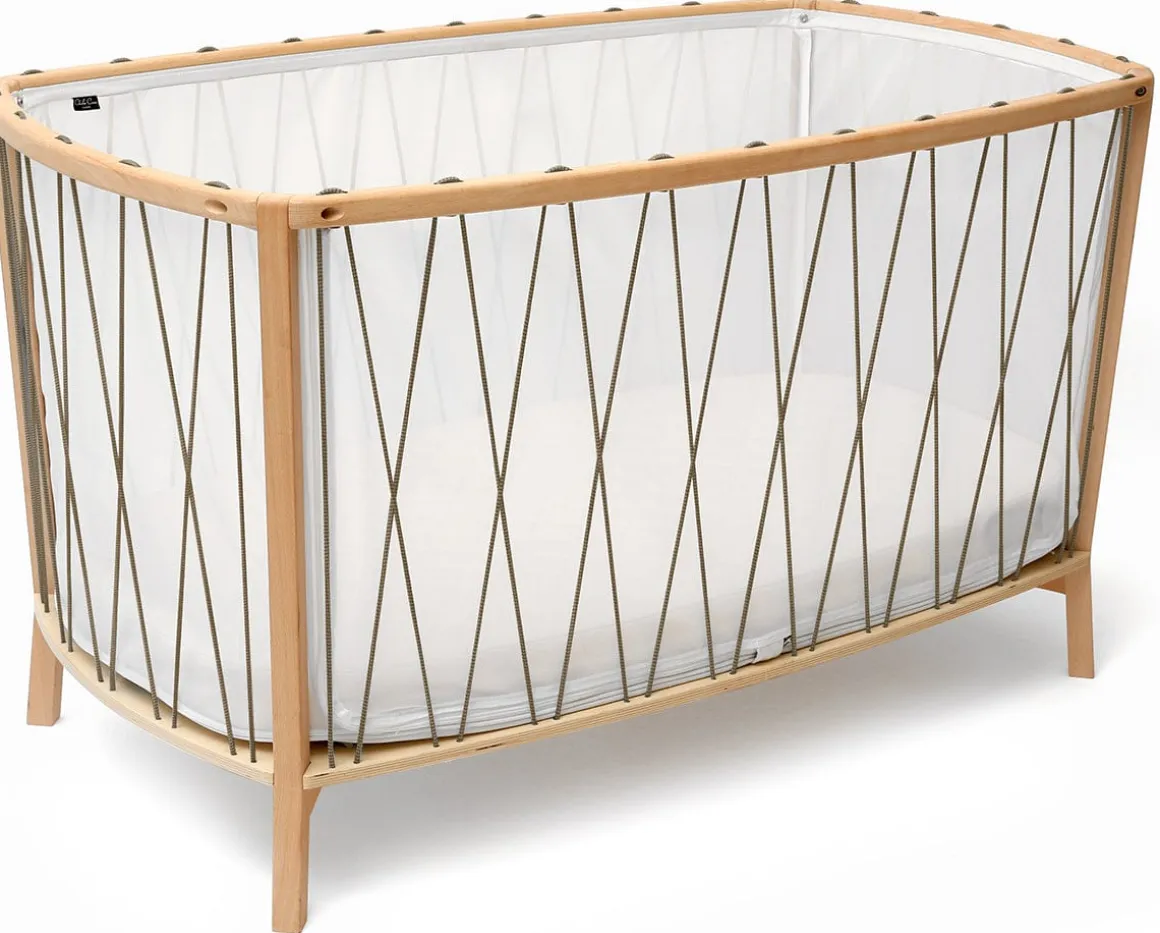 Charlie Crane KIMI Baby Bed with Foam Mattress - Hazelnut