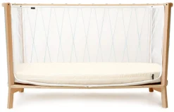 Charlie Crane KIMI Baby Bed with Organic Mattress - Aqua