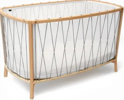 Charlie Crane KIMI Baby Bed with Organic Mattress - Black & White