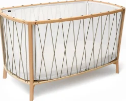 Charlie Crane KIMI Baby Bed with Organic Mattress - Hazelnut