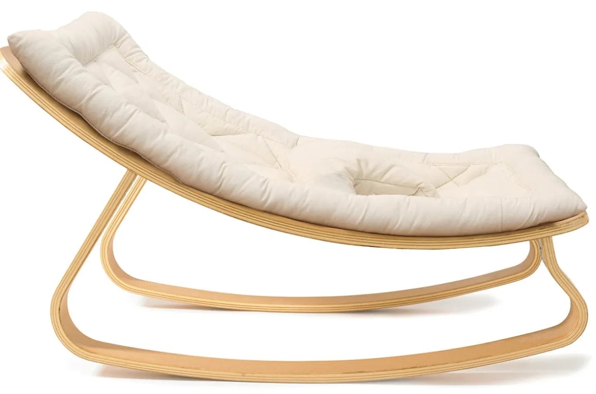 Charlie Crane LEVO Baby Rocker - Beech / Organic White