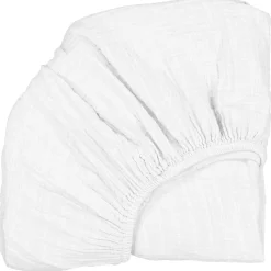 Charlie Crane Organic Fitted Sheet for KIMI Baby Bed - White