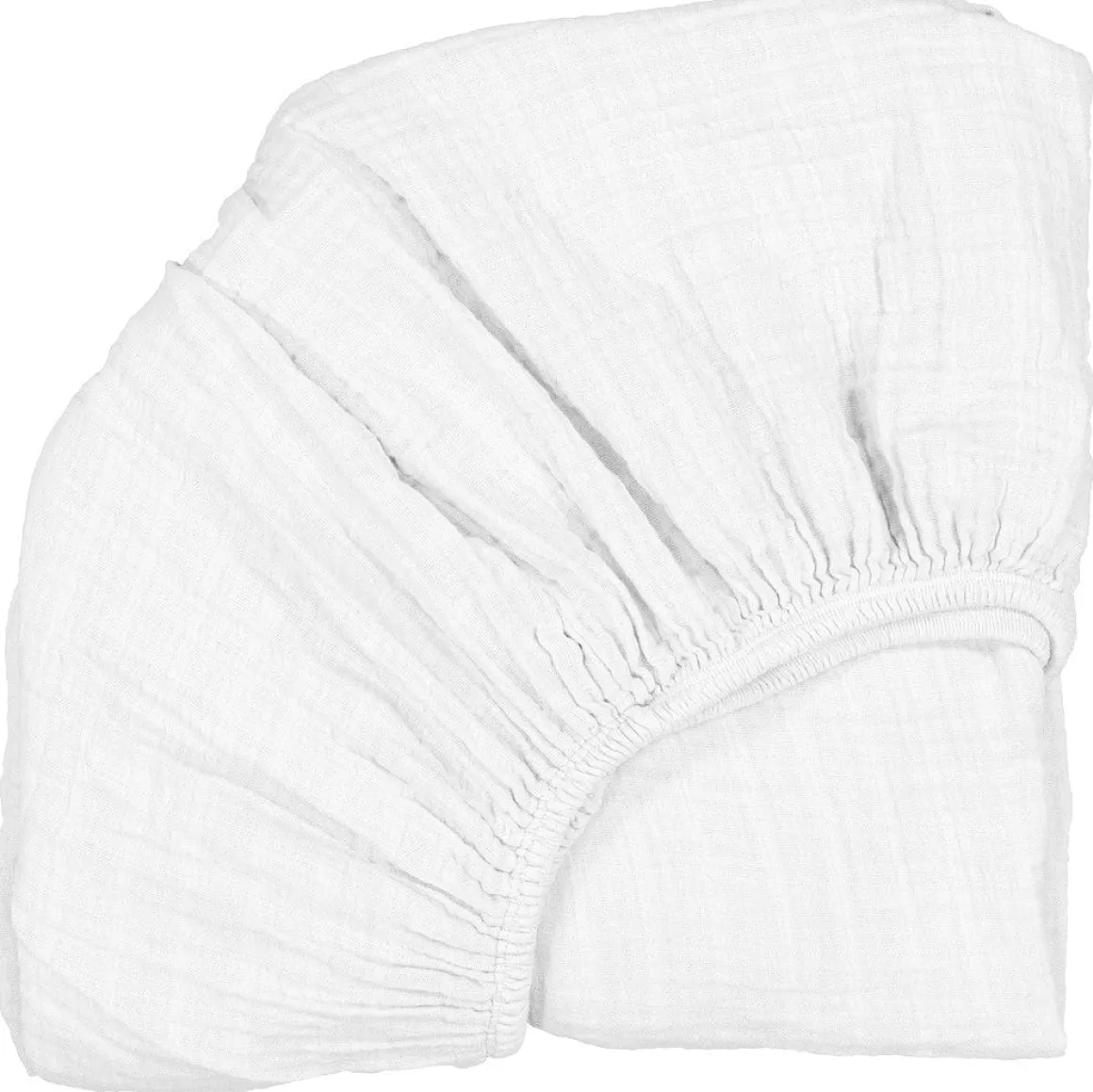 Charlie Crane Organic Fitted Sheet for KIMI Baby Bed - White