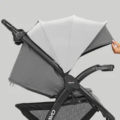 Chicco Bravo LE ClearTex Quick-Fold Stroller - Pewter