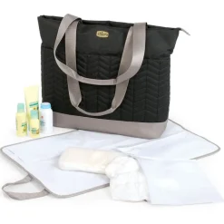Chicco Chevron Tote Diaper Bag - Black