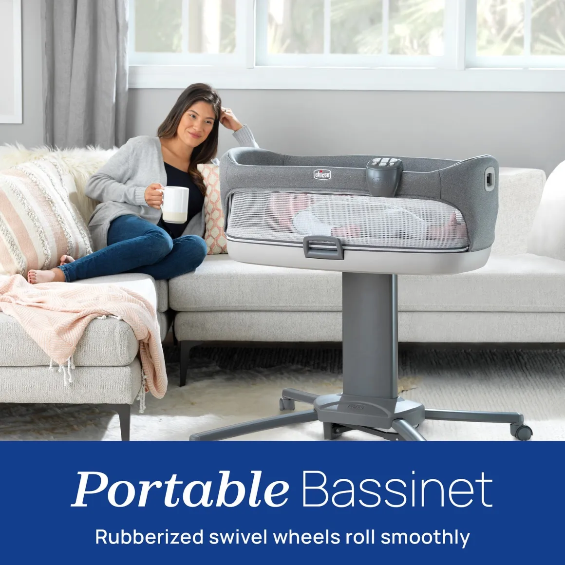 Chicco Close to You Bedside Bassinet - Oat