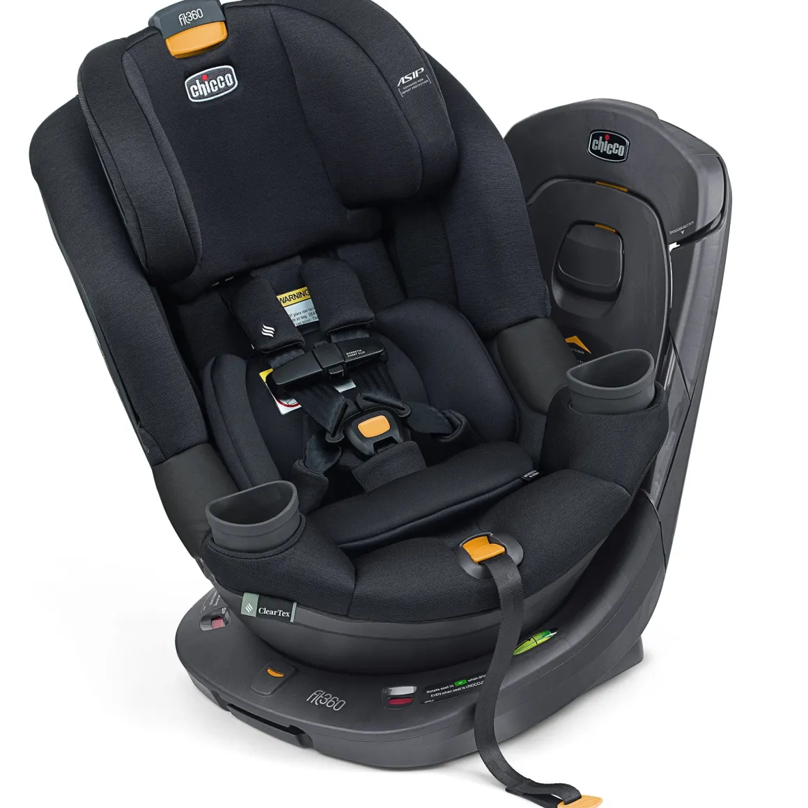 Chicco Fit360 ClearTex Rotating Convertible Car Seat - Obsidian
