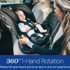 Chicco Fit360 Zip ClearTex Rotating Convertible Car Seat - Jet