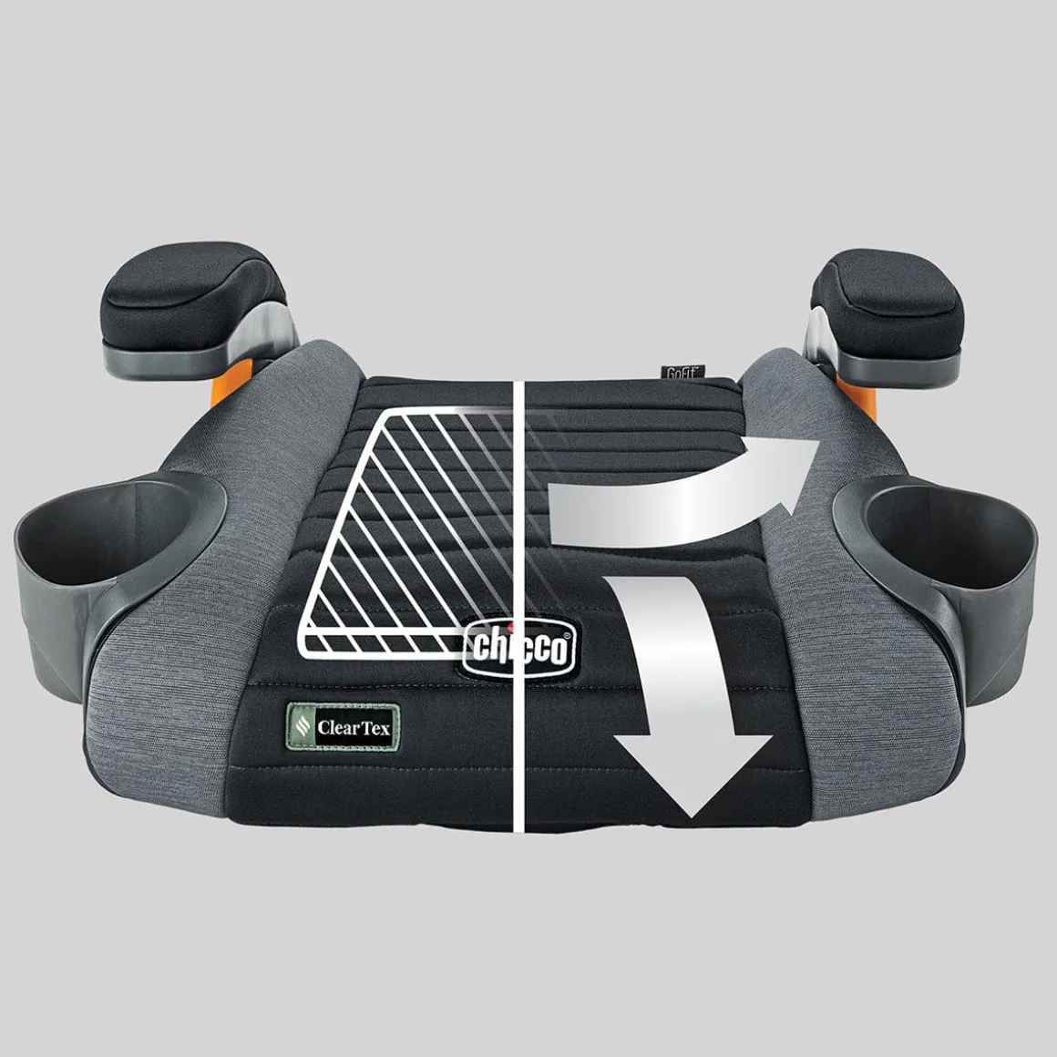 Chicco GoFit ClearTex Backless Booster Car Seat - Shadow
