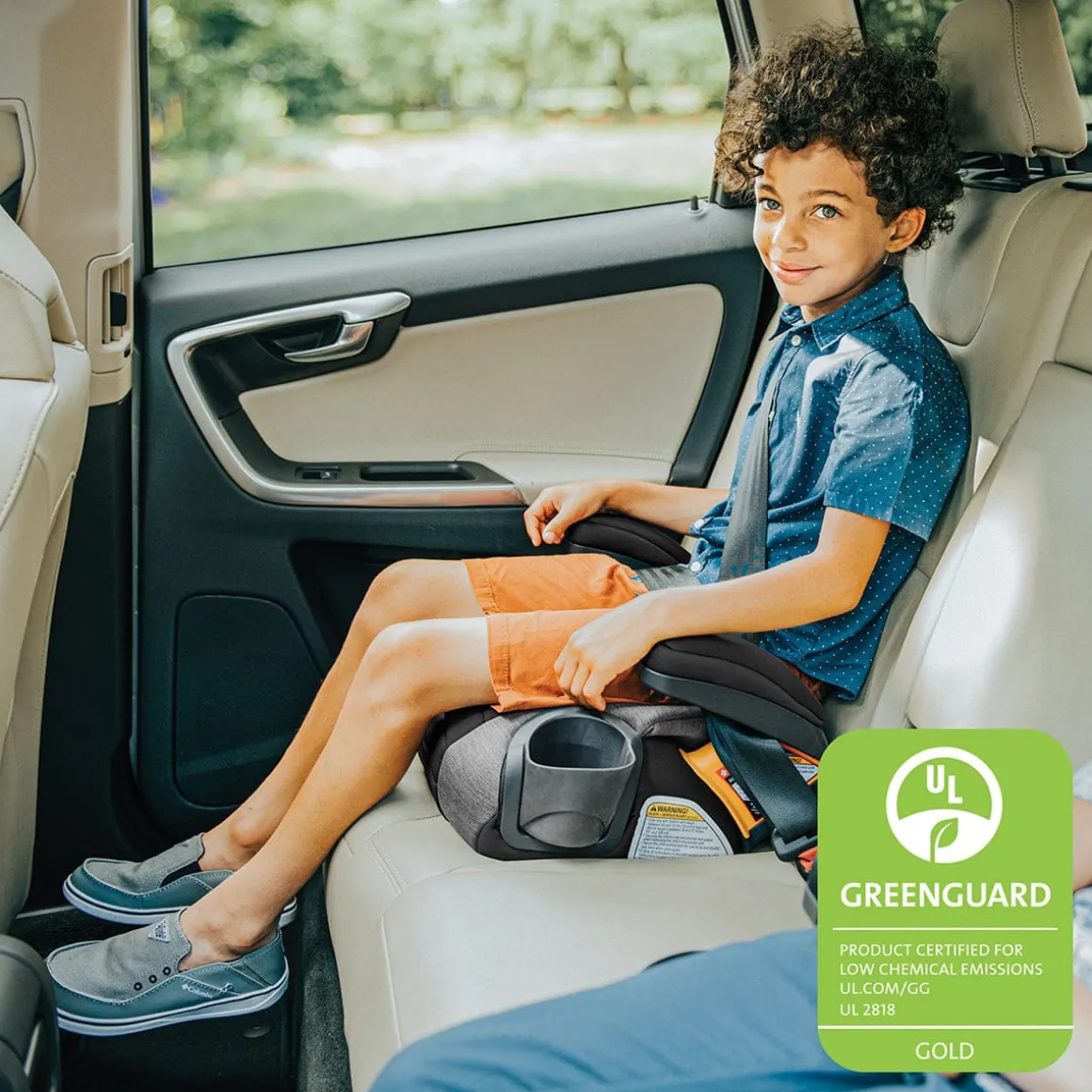 Chicco GoFit ClearTex Backless Booster Car Seat - Shadow