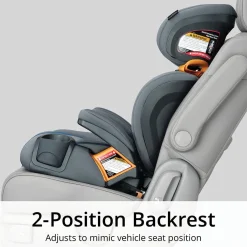 Chicco KidFit ClearTex Plus 2-in-1 Belt Positioning Booster Car Seat - Obsidian