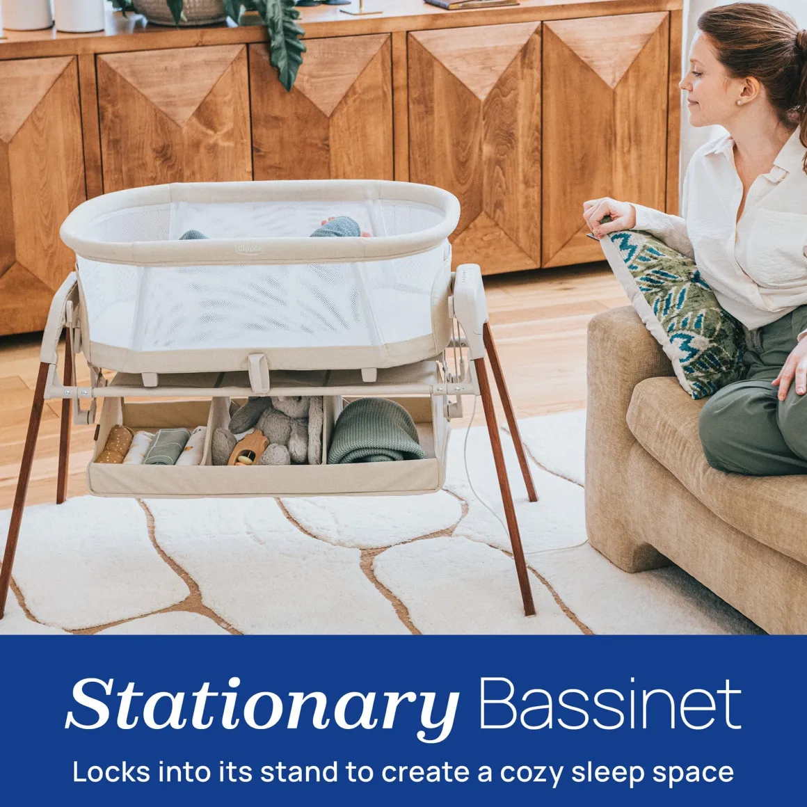 Chicco LullaGlide Plus 3-in-1 Bassinet - Serene