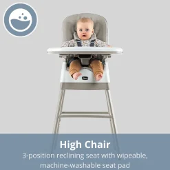 Chicco Stack Hi-Lo 6-in-1 Multi-Use High Chair - Tide