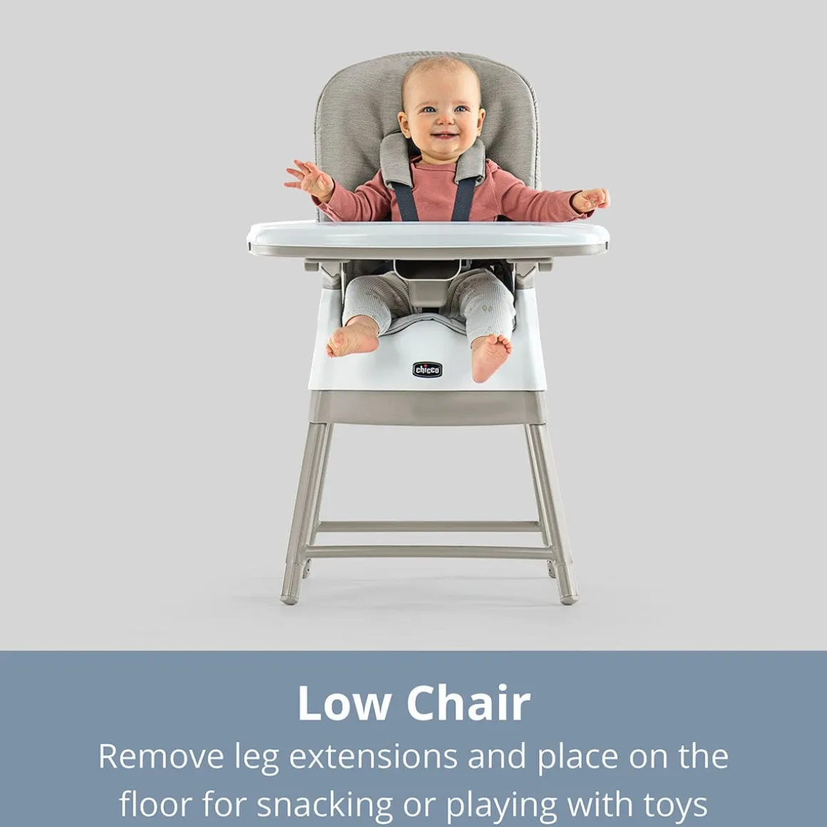 Chicco Stack Hi-Lo 6-in-1 Multi-Use High Chair - Tide