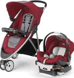 Chicco Viaro Travel System - Cranberry