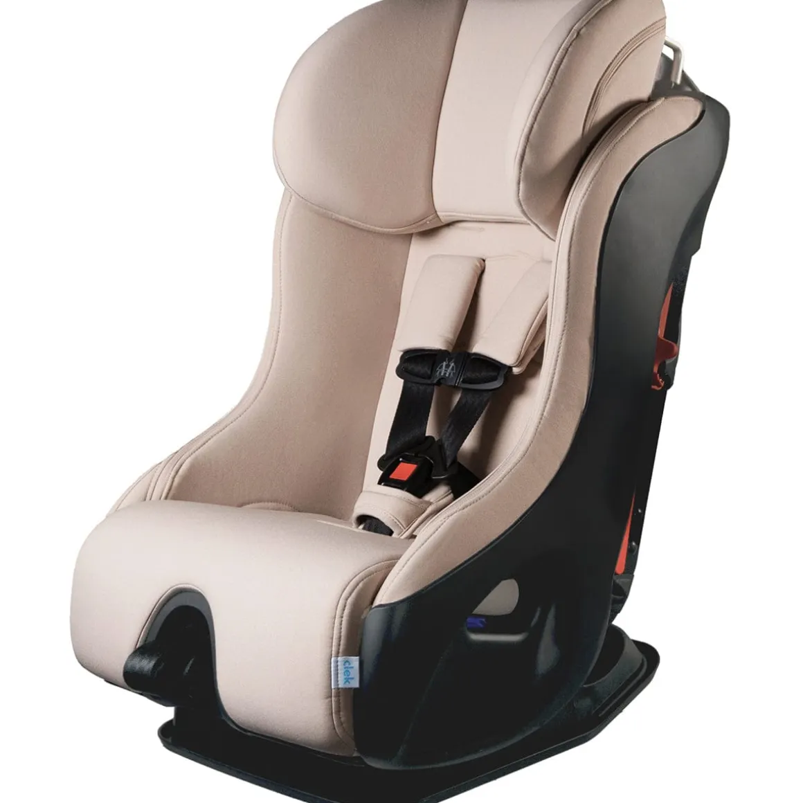 Clek Fllo Narrow Convertible Car Seat with Anti-Rebound Bar - Latte Ziip (Flame Retardant Free)