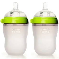 Comotomo Natural Feel Baby Bottle, 2pk - 8 oz - Green