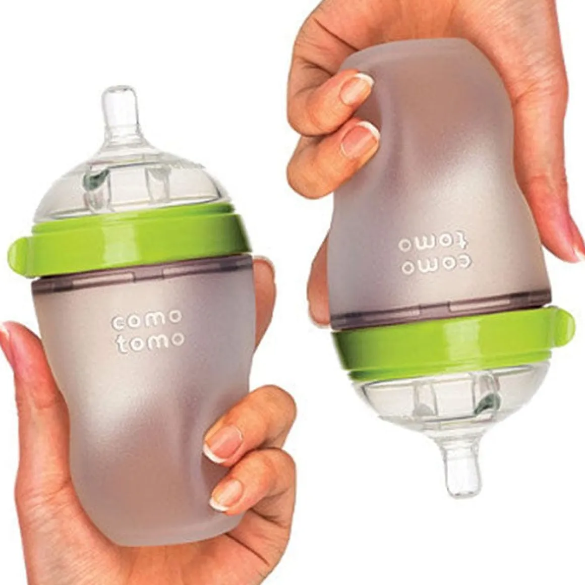 Comotomo Natural Feel Baby Bottle, 2pk - 8 oz - Green