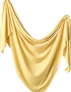 Copper Pearl Knit Swaddle Blanket - Marigold