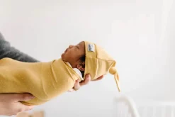 Copper Pearl Knit Swaddle Blanket - Marigold