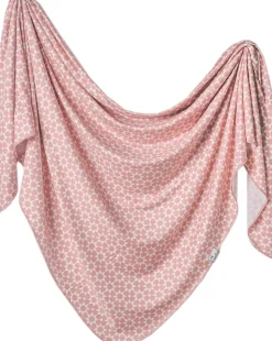 Copper Pearl Knit Swaddle Blanket - Star