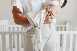 Copper Pearl Newborn Knotted Gown - Coral